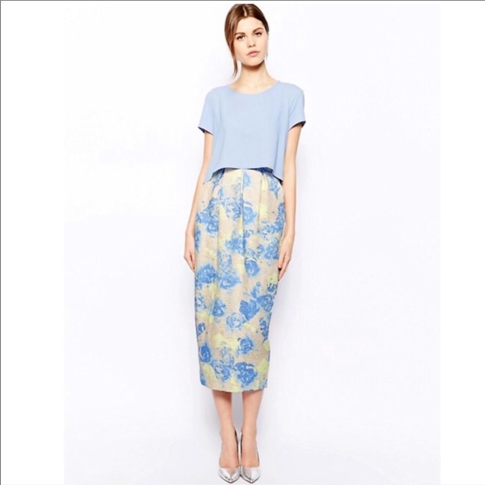 ASOS jacquard pencil skirt